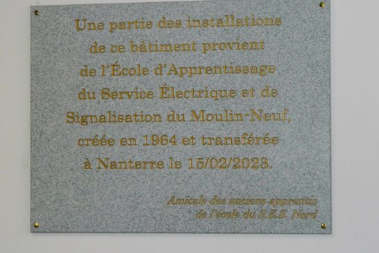 Inauguration plaque commémorative
